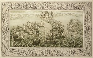 アルマダ（タペストリーからの彫刻）、1739 作： John Pine